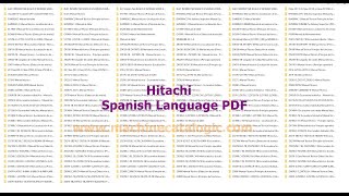 Hitachi Service and Operator’s Manual – Spanish Language PDF