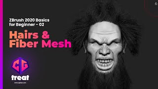 ZBrush 2020 Basics for Beginner - 03 - Hair Brushes