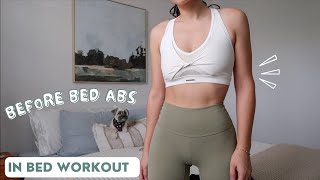 3 MIN BEFORE BED FLAT BELLY WORKOUT l Flat Stomach In Bed Workout!