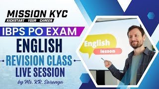 English Revision Class | Complete English in One Live | IBPSC PO Complete Course | Ms. Saranya