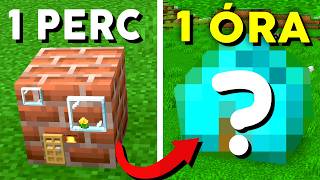 1 MÁSODPERC vs 1 ÓRA Ház KIHÍVÁS 🧐 Minecraft