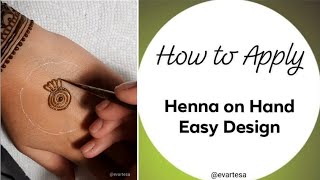 Learn How to Apply Mehndi Henna Art Arabic Design | DIY #MehndiArt Tips for Beginners by @evartesa​