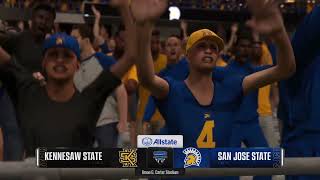 CFB25 Dynasty rebuild with San Jose State S1 Bowl game vs Kennesaw St! First of many!