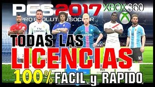 Tutorial Como poner Licencias PES 2017 Xbox 360 Muy Facil, 100% Uniformes y Equipos