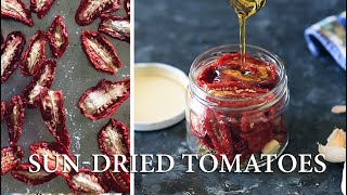 Homemade Sun-Dried Tomatoes Preserve in Olive Oil - بندورة مجففة بالشمس مع طريقة الحفظ بزيت الزيتون