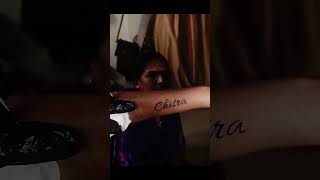 chitra name tattoo #shorts#trendingviralshorts#millionviews#youtubeviralshorts