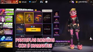 Intentando sacar las pantuflas rosadas con 9 diamantes en free fire 😃