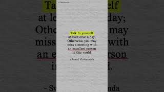 Talk to Yourself atleast once a Day.......#quotes #lifeadvice #books