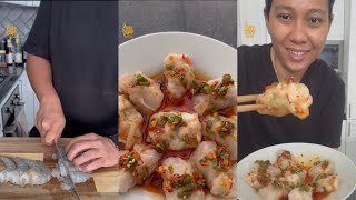 ပုဇွန်ဖက်ထုပ် Shrimp Dumplings #chefdiary81 #shrimp #dumplings