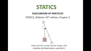 STATICS, Example 3.4 Equilibrium of particles