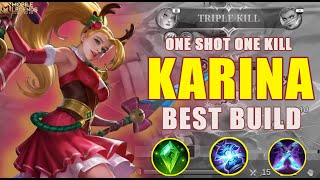 New Karina One Shot Build, Shutdown All Enemies!! - Build Top 1 Global Karina ~ MLBB