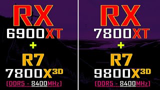 RX 6900XT + RYZEN 7 7800X3D vs RX 7800XT + RYZEN 7 9800X3D || PC GAMES TEST ||