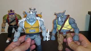 NECA TMNT 2 pack cartoon Super Bebop and Mighty Rocksteady action figure review*****