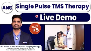 Single Pulse Transcranial Magnetic Stimulation (TMS) Demo - Asha Neuromodulation Clinics