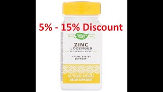 Discount - Nature's Way, Zinc Lozenges, Wild Berry Flavored, 60 Vegan Lozenges Review