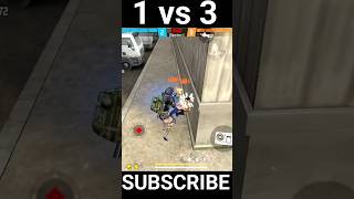 1 vs 3 destroyed is squad #shortvideo #video #freefire #viral #shorts