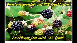 Brombeermarmelade mit 75 % Fruchtanteil selber machen - Blackberry jam with 75% Fruit self made