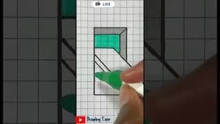 draw a 3d easy illusion #art #shorts #drawingease