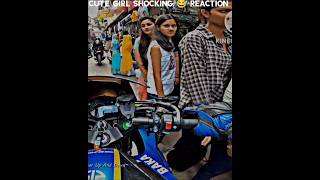 Cute Girl Shocking 😂 Reaction Super Bike Kawasaki Ninja Zx10r🔥#modified #girlrection #zx10r #shorts