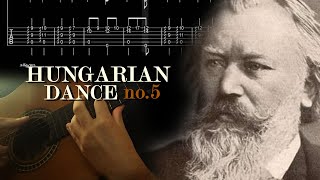 HUNGARIAN DANCE no.5 (Johannes Brahms) - Guitar Lesson +TAB