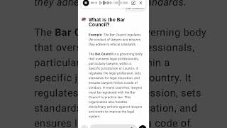 What is the Bar Council?