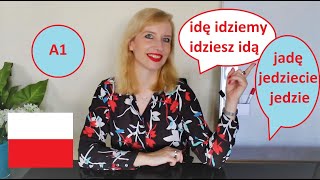 LEARN POLISH (A1/A2): IŚĆ, JECHAĆ - ODMIANA (TO WALK, TO RIDE - CONJUGATION)/ ENGLISH SUBTITLES