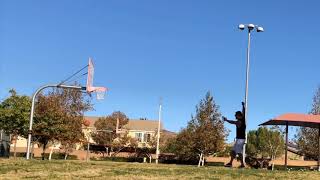 Billy Candelaria Slacklifting and Shooting Hoops on a Slackline