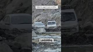 Landslide at Raikot to Jaglot Road #pakistantravel #automobile #pakadventuretours #fairymeadows