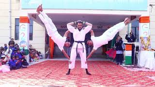 Human flag on Republic Day