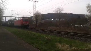 Br 145 auf der Siegstrecke mit Gemischten Güterzug