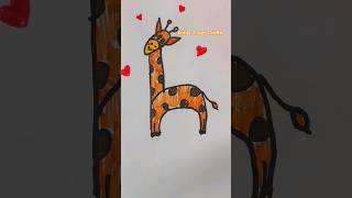 easy giraffe drawing #easydrawing #simpledrawing #drawingforbeginners #shorts