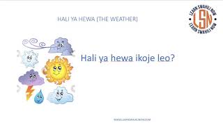 How to tell the weather in Swahili