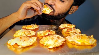 Asmr Eating Egg Poach 🍳🔥🤤 || Half Fry Egg Eating Challenge 🔥🔥