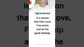 ignorance is a poison that kills love #ytshorts #abdul #good #trending #motivational