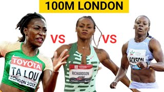 Sha'Carri Richardson VS Shericka Jackson VS Ta Lou 100M London Diamond League