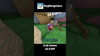 Crab Games | Crab Games On 0 Sensitivity #Shorts