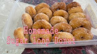 Homemade Sugar Loop Donut