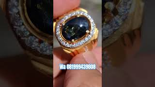 Bangsing kresnadana jangkep HQ / natural sapphire thailand no treatment memo GRI Lab ring perak