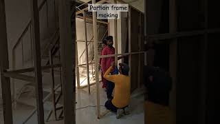 partion frame making!partition design!#interiordesign#bestinterior#woodwork#carpainter#youtubeshorts