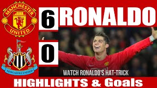 Cristiano Ronaldo hat trick | Manchester united vs Newcastle 6-0 | Highlights & Goals