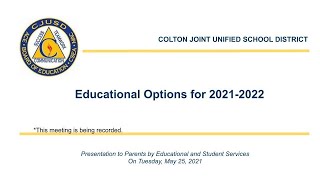 Educational Options and Independent Study Review (EN)