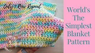 Crochet The Simplest Blanket/Cardigan/Vest/Bag Pattern Only 1 Row Repeat