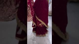 @sakshisindhi Pakistani Red Wedding Lehenga Choli Furshy garara maroon lehenga New +919998799315