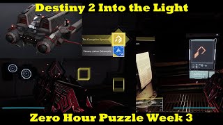 Destiny 2: Into The Light Zero Hour Vault Puzzle 3 (Intrinsic and Vaulted Obstacles Triumph)