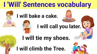 I "will" Sentences vocabulary | Everyday English Sentences with "will"|vocabulary | English Speaking