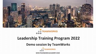 Leadership Program 2022 I Training  I Blue Tree I Demo Session I TeamWorks