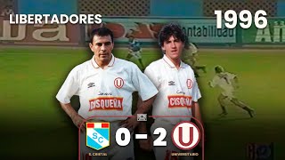 S. Cristal 0-2 Universitario | Copa Libertadores | Completo | Goles de Gonzales y Ferrari | 1996 ⚽🎞