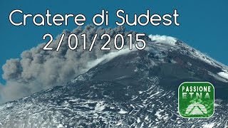 Etna - Emissioni di sabbia Cratere di Sudest (2/01/2015)