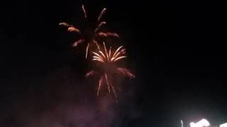 The final Friday night fireworks at the braves game at Turner field.