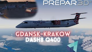 [P3D V5.2] l Dash8 Q400 l Gdansk - Krakow l Vatsim FullFlight